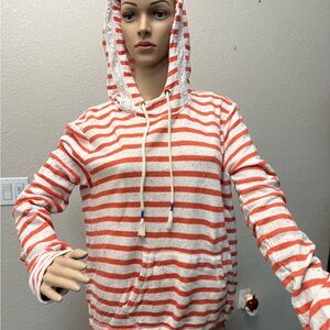 Arizona Jean Company Red and White Striped Hoodie